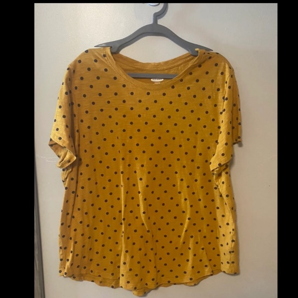 Old Navy Polka dot yellow mustard Size XXL